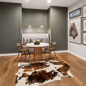 lounge with a table and chairs