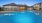 pool lit at night